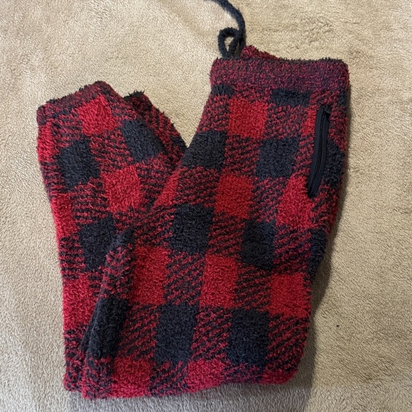 Skims Set  NWT Cozy Brick Buffalo Check Textured Hoodie & Jogger Set - Picture 2 of 16